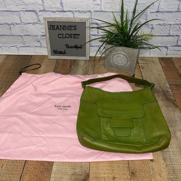 Kate spade green leather shoulder bag - Picture 2 of 12